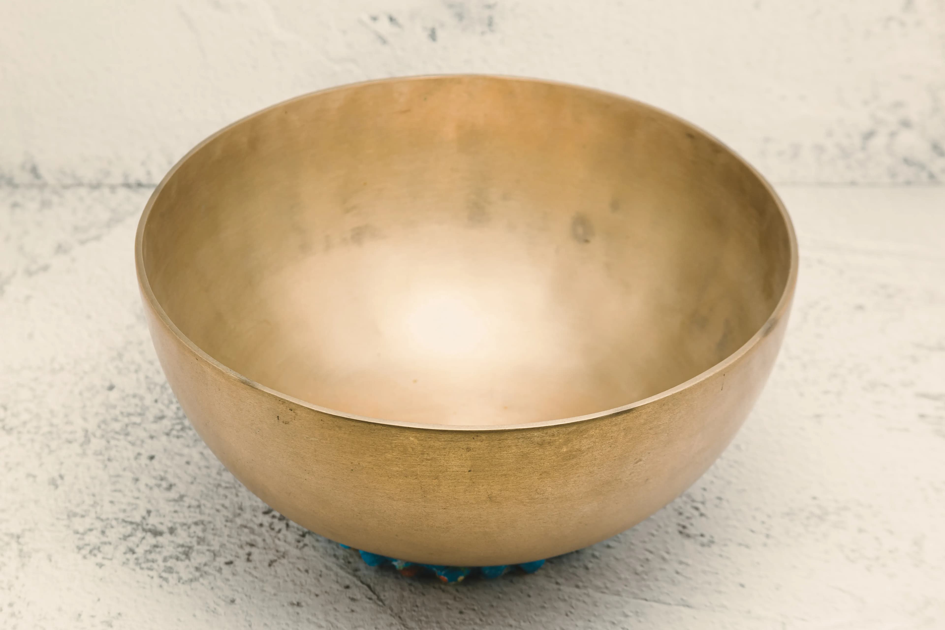 Tibetan singing bowl ready for care and cleaning